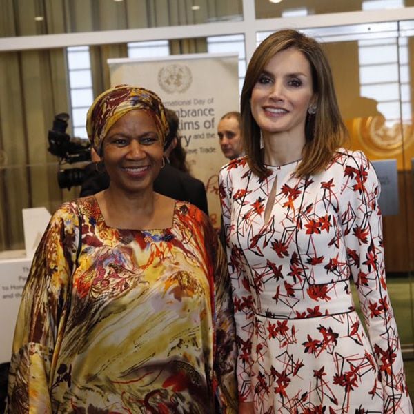 La Reina con la directora de ONU Mujeres, Phumzile Mlambo-Ngura. Foto: Casa del Rey
