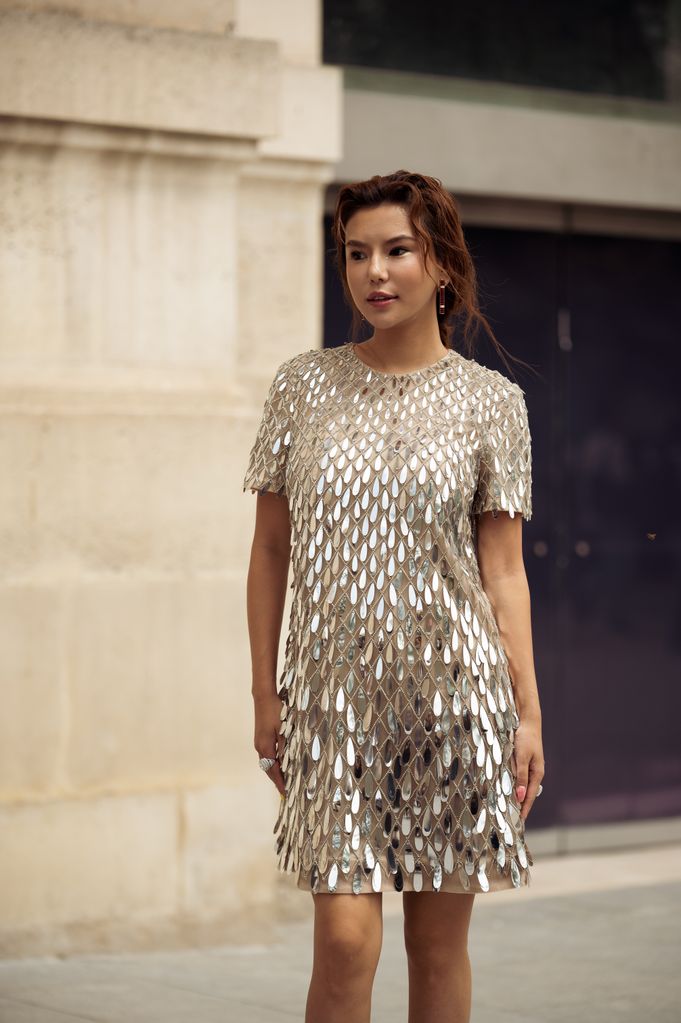 Vestido mini lentejuelas streetstyle