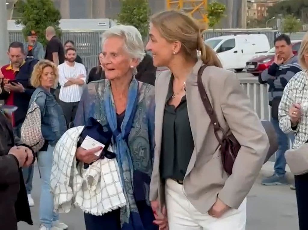 La Infanta Cristina y Claire Liebaert el 14 April 2024.