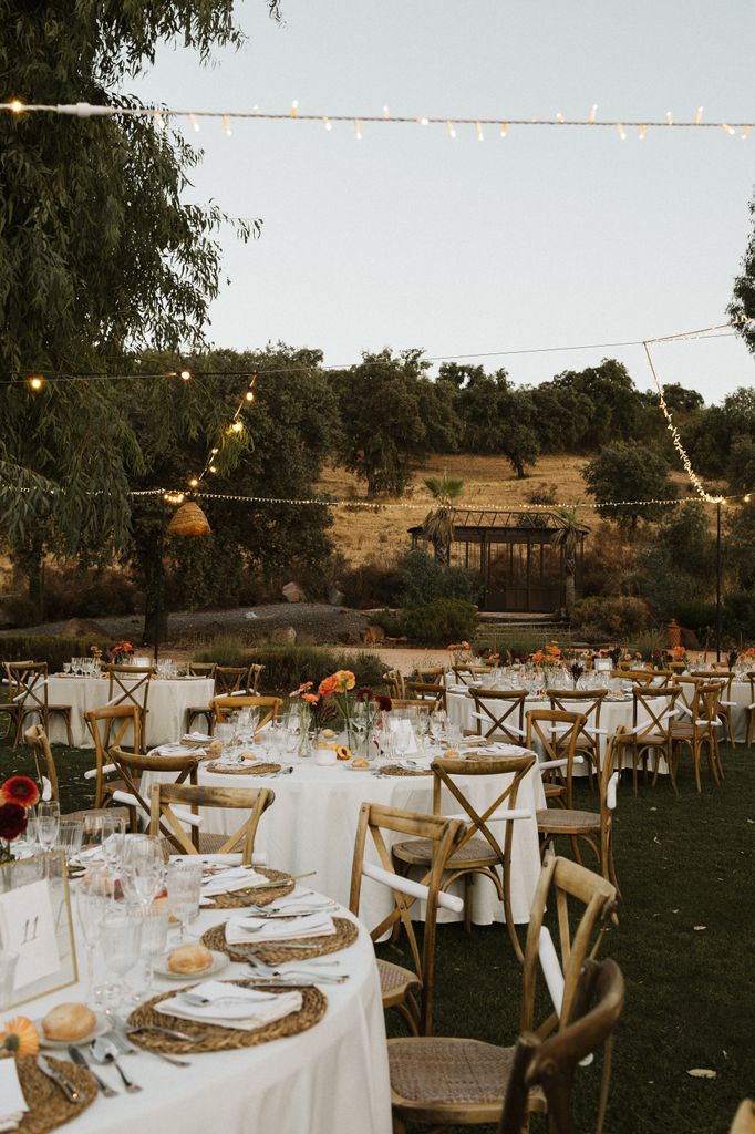 Decoración de bodas de verano aire libre