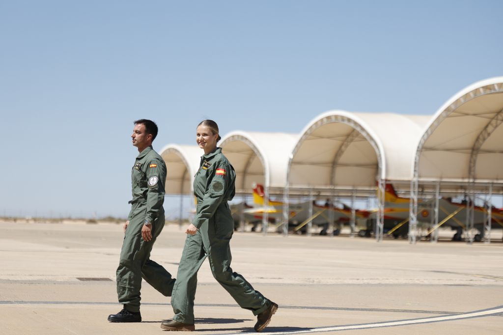 La princesa Leonor en la base aérea de San Javier, en Murcia 
