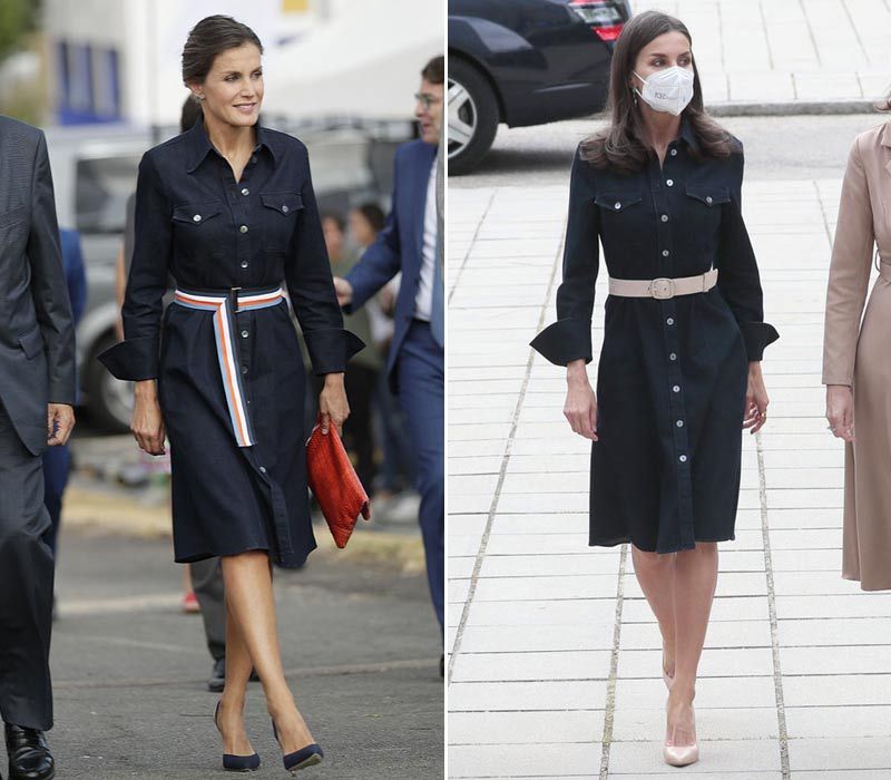 Reina Letizia con vestido vaquero