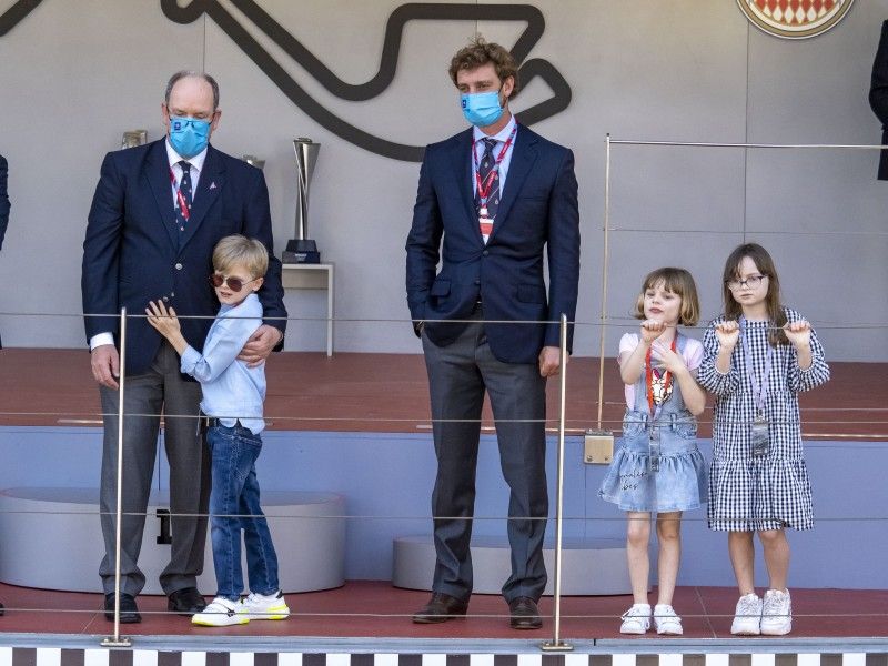 Alberto de Mónaco y sus hijos