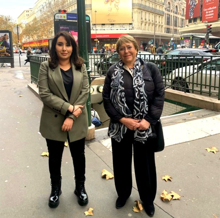 La Princesa Latifa y Michelle Bachelet