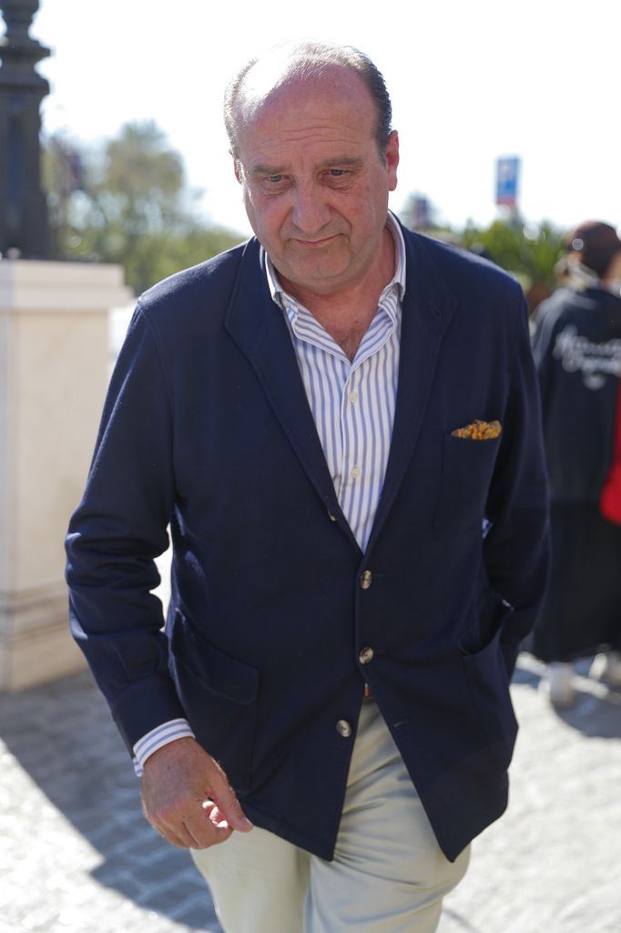 Joaquin Moeckel en una imagen de abril de 2026 llegando a la Maestranza de Sevilla