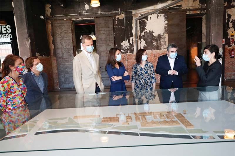 Los Reyes, durante su visita a Matadero Madrid