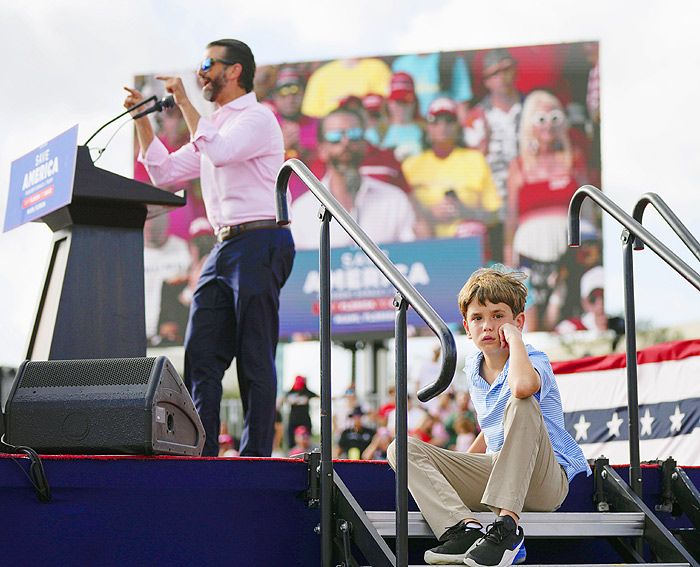 Donald Trump Jr y su hijo Spencer