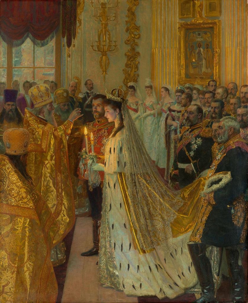 Boda de Nicolás II, zar de Rusia, y su esposa, Alejandra Fiódorovna