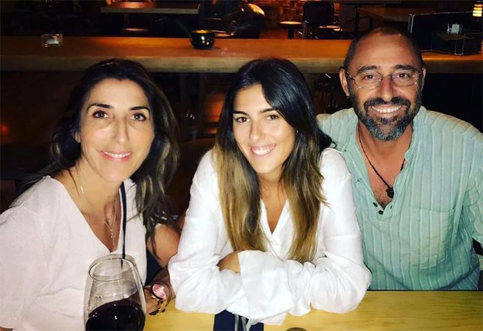 Paz Padilla con su expareja y su hija
