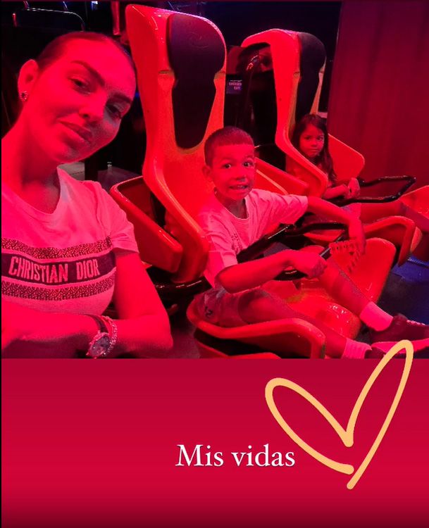 Georgina Rodríguez con sus pequeños