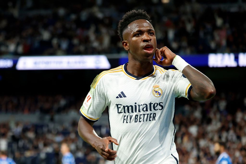 Vinicius Jr of Real Madrid
Real Madrid v Deportivo Alaves, La Liga 2023-2024, date 36. Football, Santiago Bernabeu Stadium, Madrid, Spain - 14 May 2024 
 
