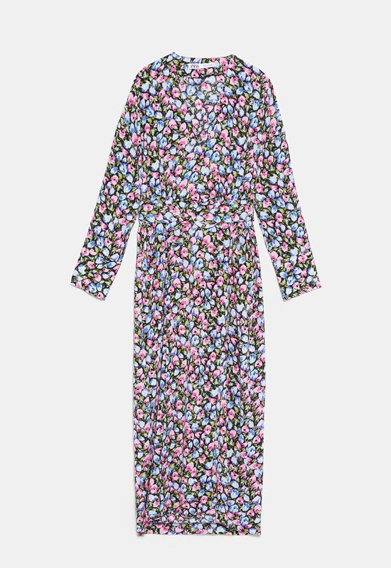 vestido zara flores