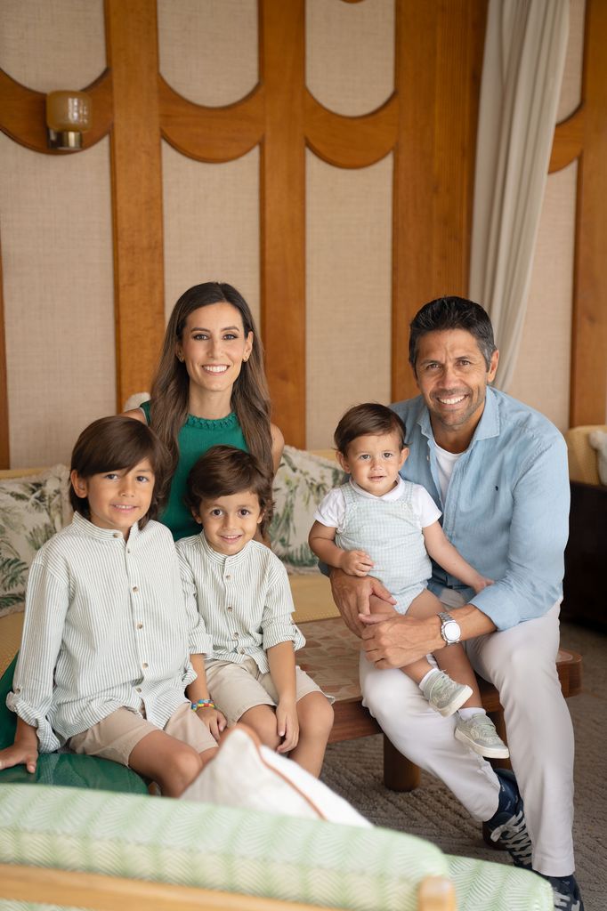 Ana Boyer y Fernando Verdasco con sus hijos