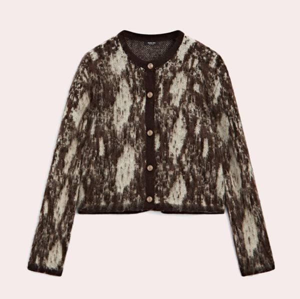 Cárdigan punto estampado serpiente