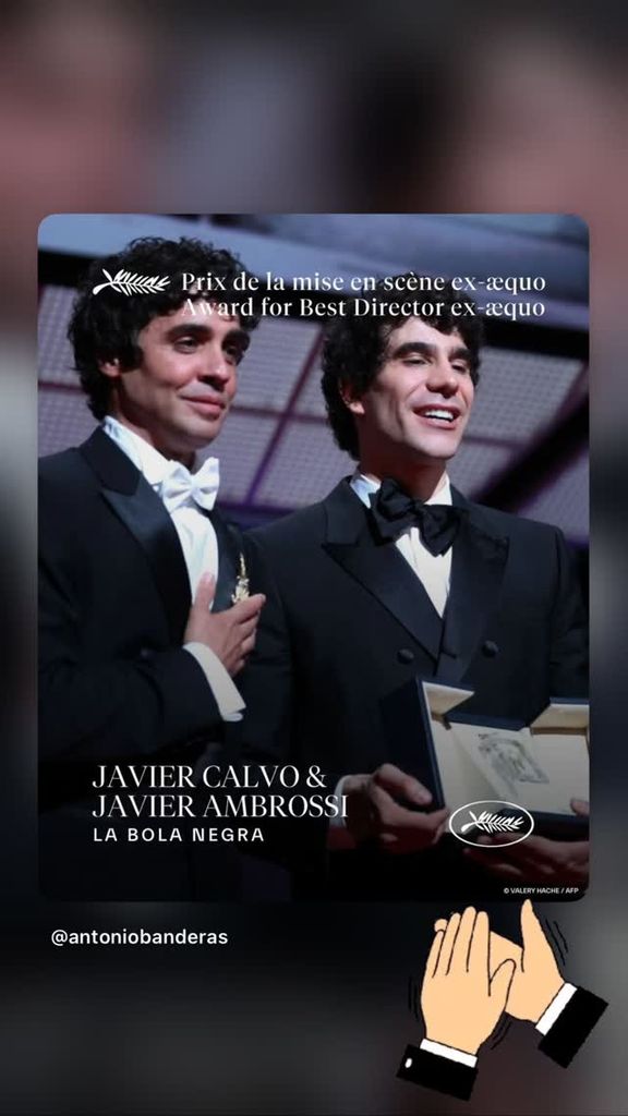 Antonio Banderas felicita a 'Los Javis'