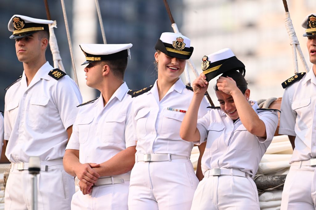 La princesa Leonor en Nueva York a bordo de Elcano