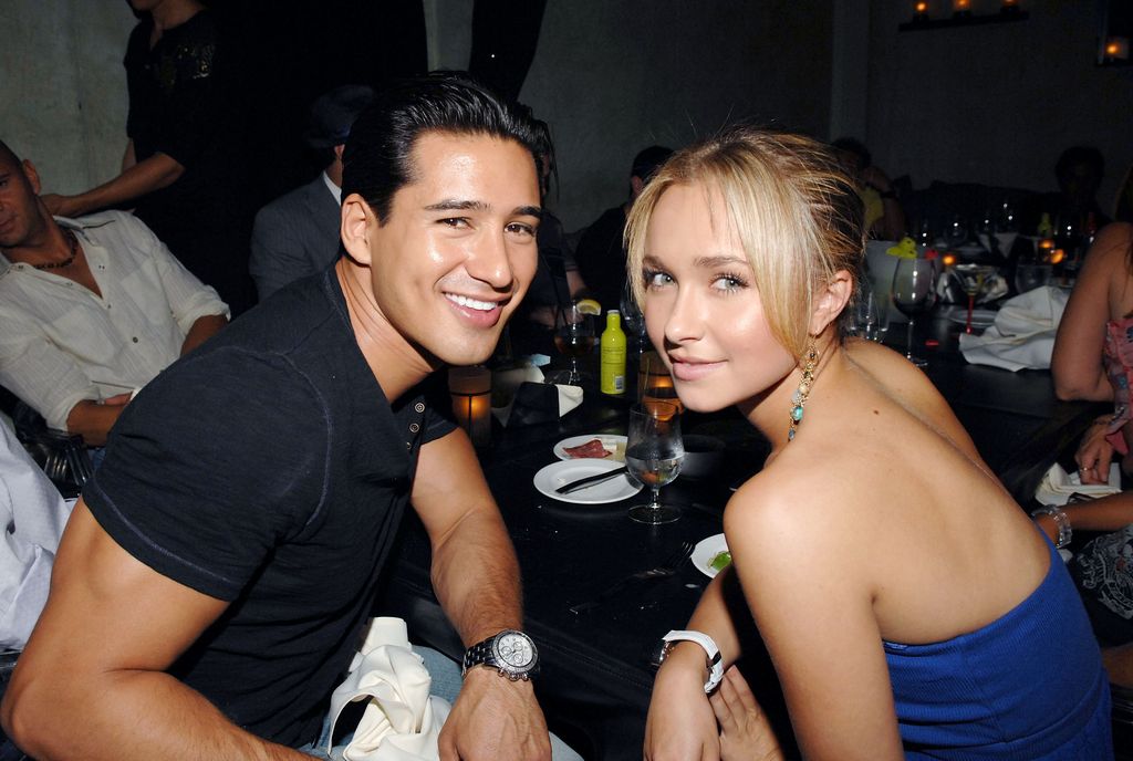 Mario Lopez y Hayden Panettiere en una cena en Los Ángeles en agosto de 2007.