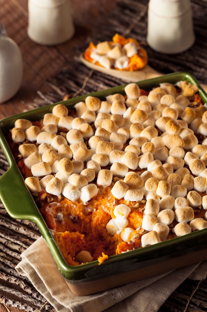 Sweet Potato Casserole con malvaviscos.