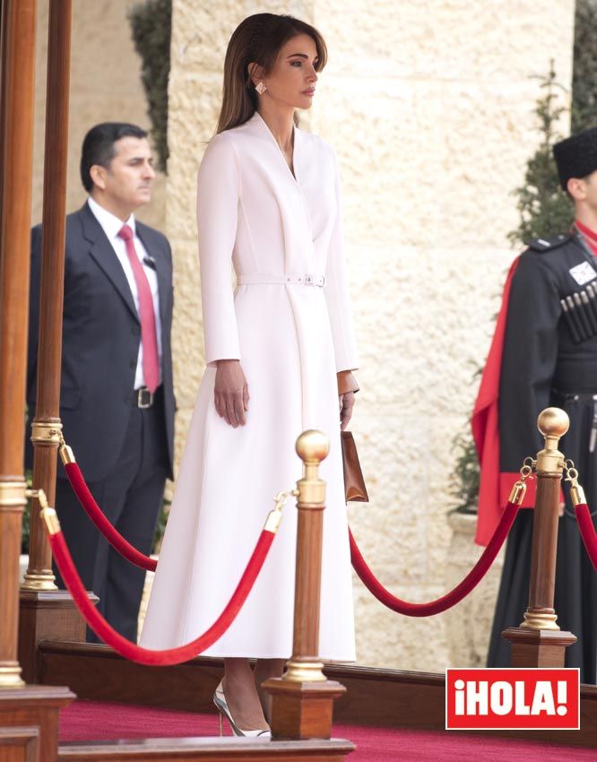 Rania de Jordania vestido blanco