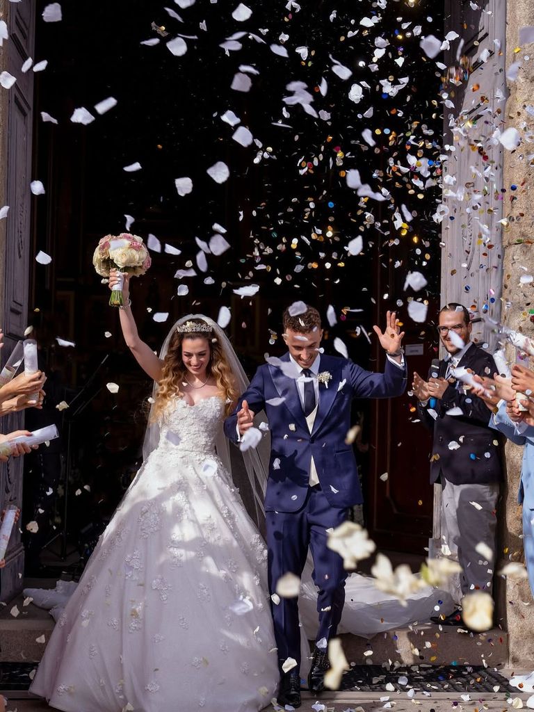 Diogo Jota y su mujer, Rute Cardoso, con sus hijos en el día de su boda