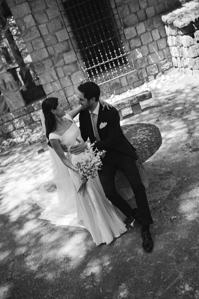 Boda en Madrid con vestido de novia de Fátima González Atelier