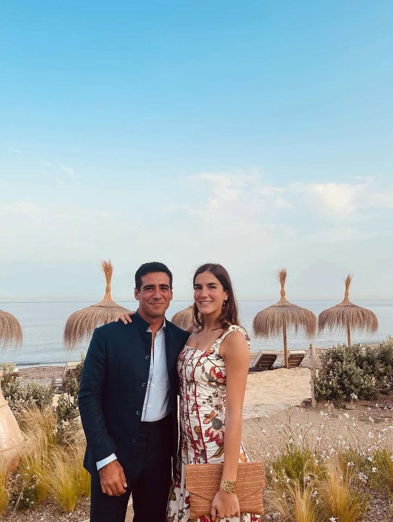 Blanca Llandres y su pareja