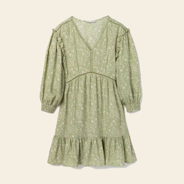 vestido floral volantes eci