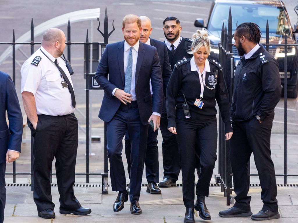El príncipe Harry, este martes a su llegada al tribunal