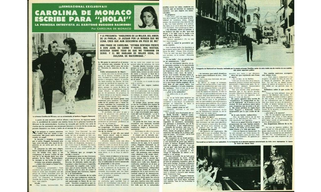 Carolina de Mónaco entrevistadora en ¡HOLA! 1983