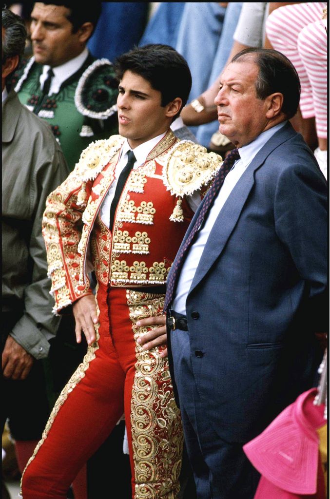 Francisco Rivera con su abuelo, Antonio Ordóñez, en Ronda, en 1992