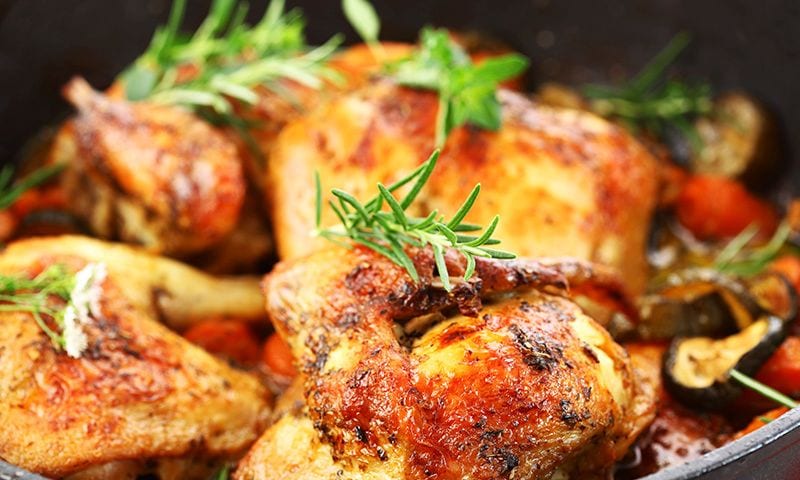 Pollo al horno estilo italiano