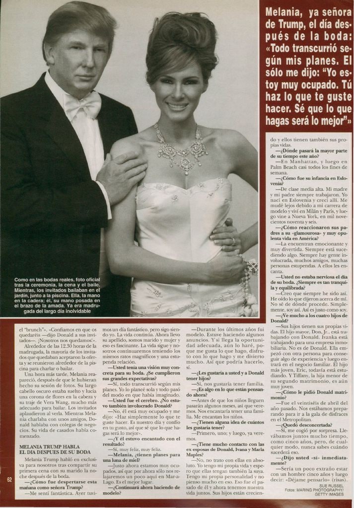 Boda de Donald y Melania Trump