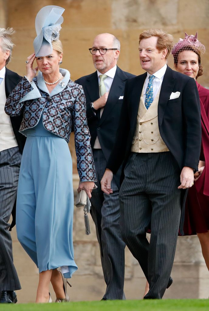 Los condes de Derby en la boda de Eugenia de York y Jack Brooksbank