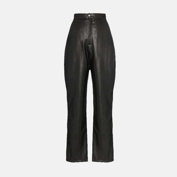 pantalones cuero anchos