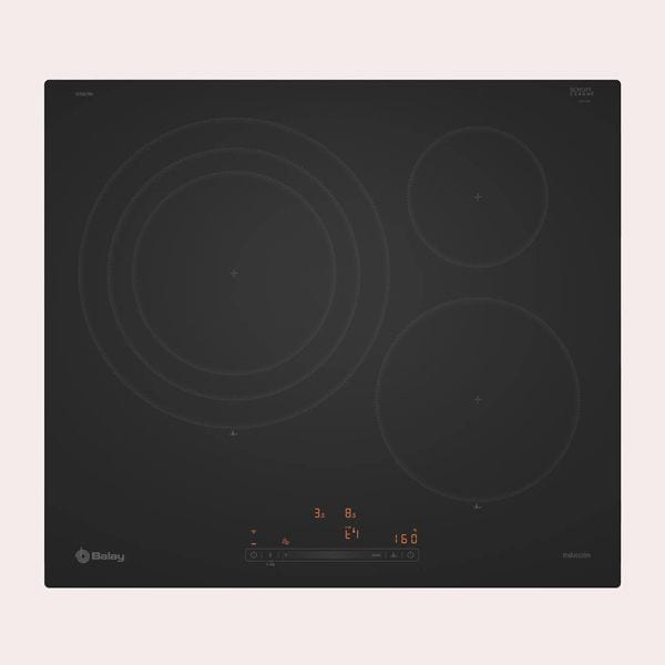 Placa de inducción 60 cm Acabado negro mate, sin perfiles