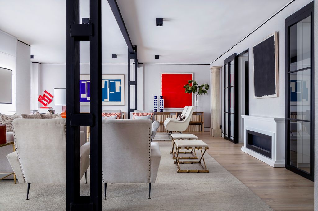 Salón con chimenea