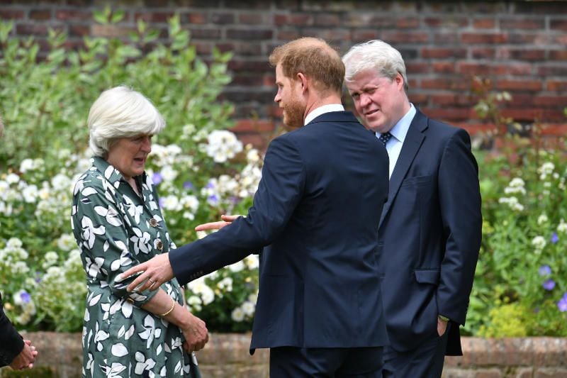 Lady Jane Fellowes con Harry y Charles Spencer