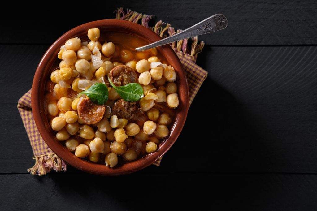 Quiso de garbanzon con chorizo, una plato que es pura 'comfort food'.