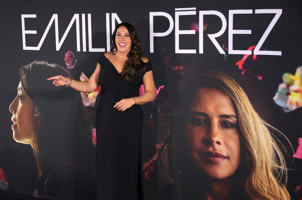 Karla Sofía durante una rueda de prensa de 'Emilia Pérez' en México, en enero de 2025.