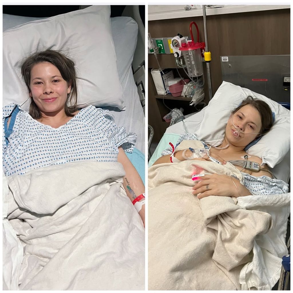 Las fotografías publicadas por Bindi desde el hospital