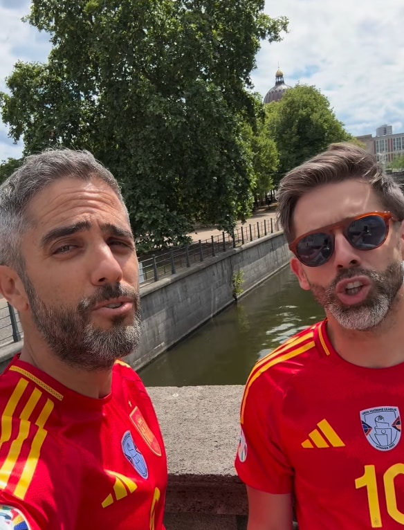 Roberto Leal y José Yélamo. Final Eurocopa 2024. Berlín. 