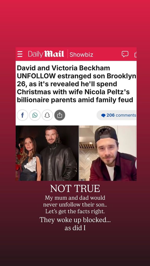 Cruz Beckham desmiente que sus padres hayan dejado de seguir a su hermano en redes sociales