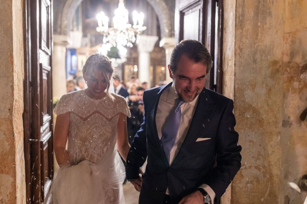 Imagen de la reciente boda real de Nicolás de Grecia y Chrysi Vardinogiannis