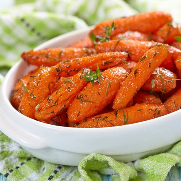 Zanahorias confitadas con miel y tomillo