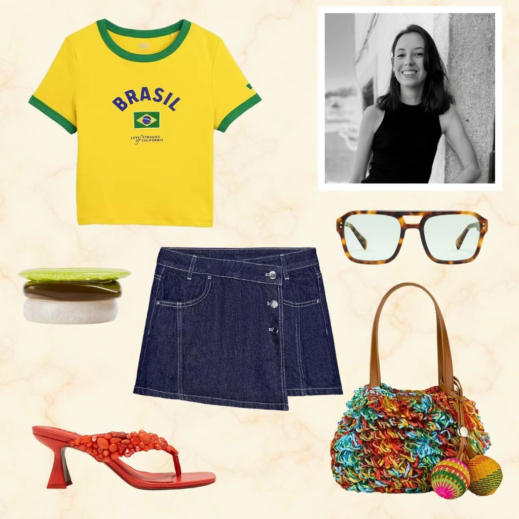 Look con camiseta de Brasil para el Mundial