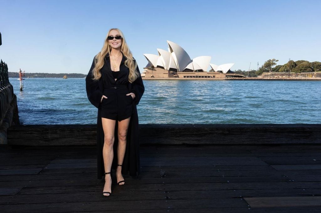 Lindsay Lohan en MaxMara en su paso por Sídney. 
