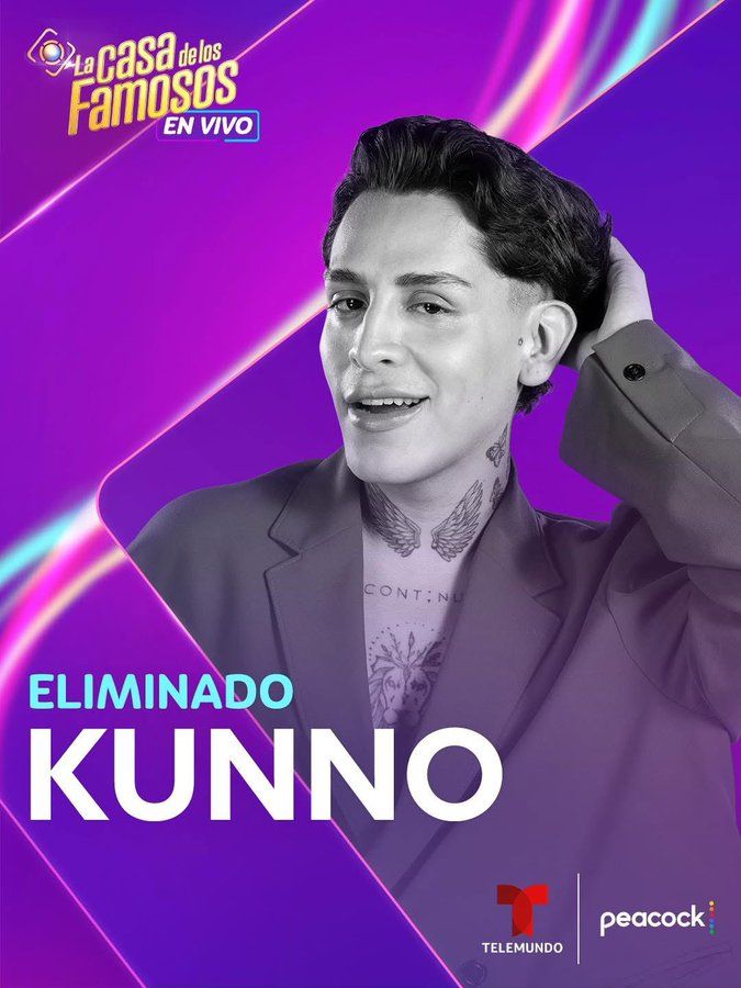 Kunno, el quinto eliminado de 'La Casa de los Famosos 6'