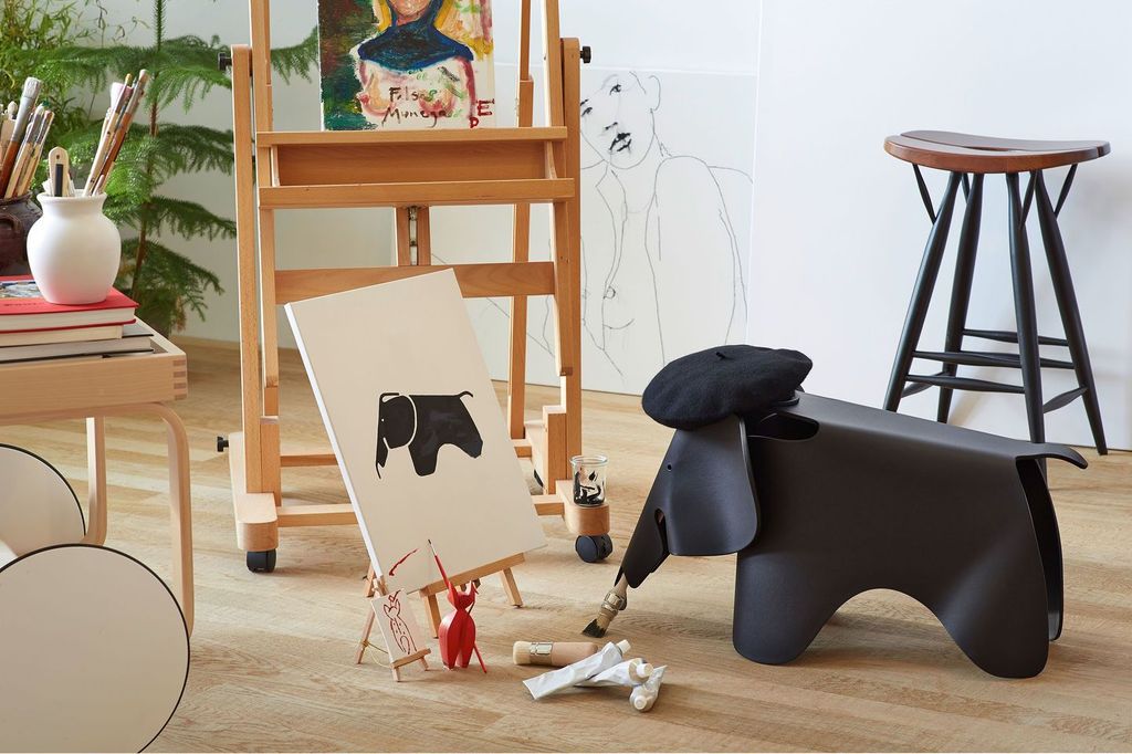 Zona de arte en el salón