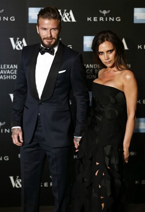 El matrimonio Beckham, de gala en Londres.
