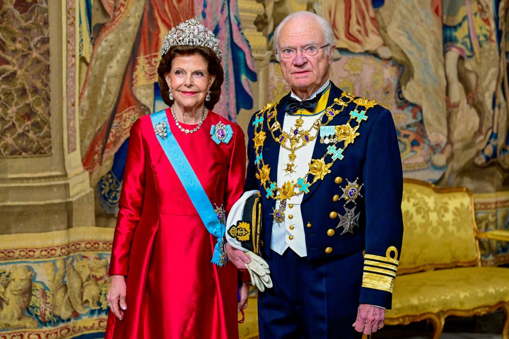 Carlos Gustavo y Silvia de Suecia en el 80º cumpleaños del Rey